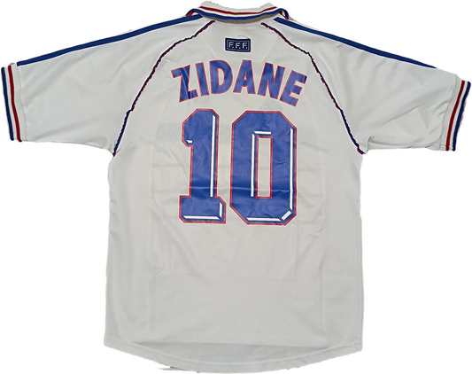 maglia calcio vintage Zidane France Adidas World Cup 1998 M rare Away