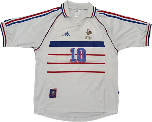 maglia calcio vintage Zidane France Adidas World Cup 1998 M rare Away