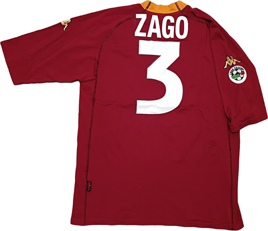 maglia calcio AS ROMA player ZAGO 2000 2001 scudetto INA ASSITALIA 87%13% XL