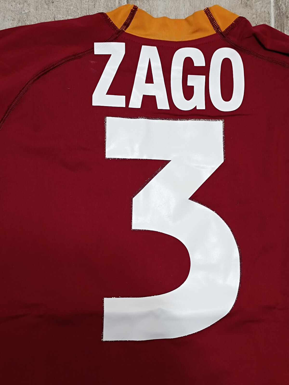 Zago Roma maglia calcio AS ROMA player ZAGO 2000 2001 scudetto INA ASSITALIA 87% ...