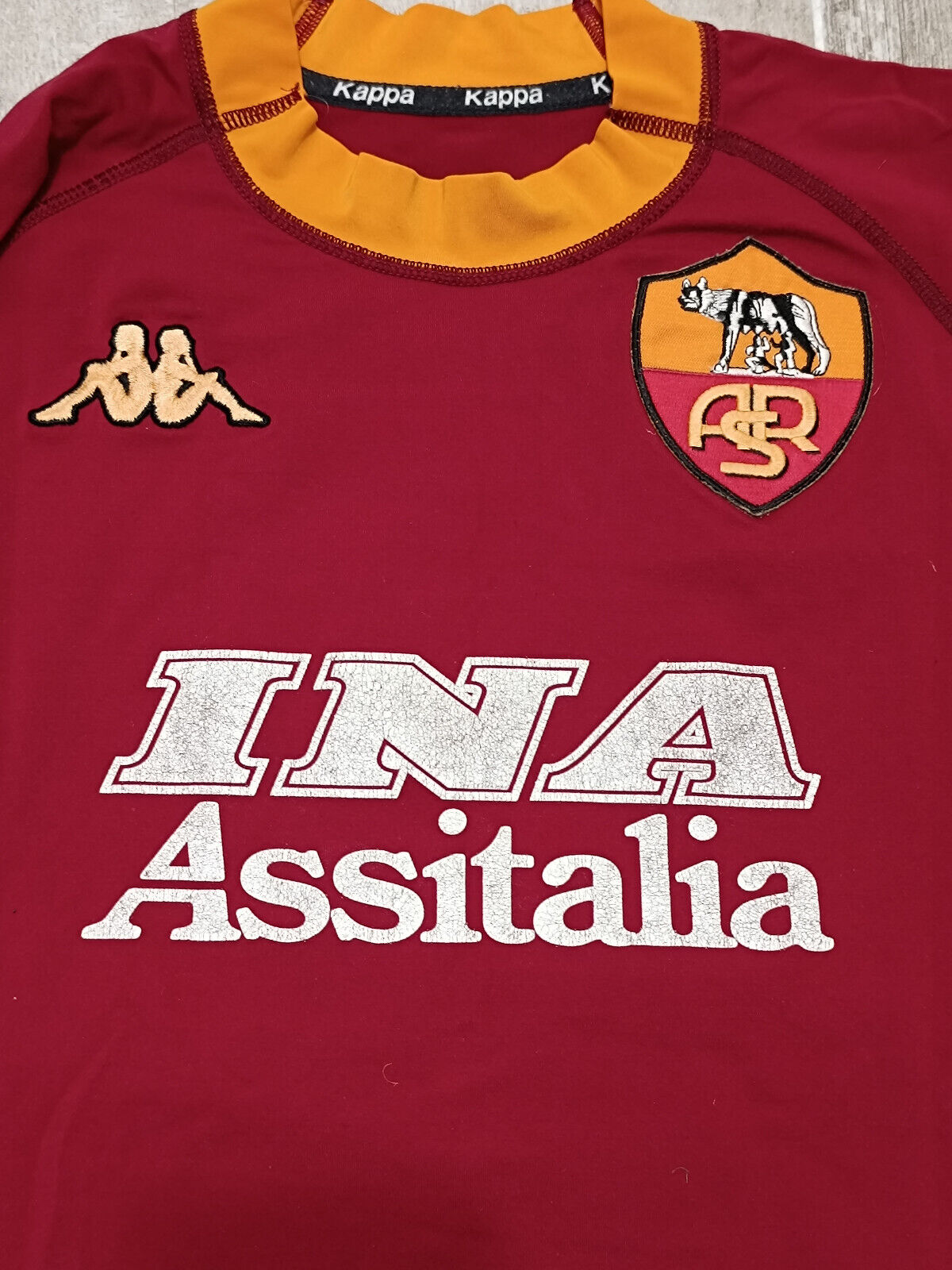 Zago Roma maglia calcio AS ROMA player ZAGO 2000 2001 scudetto INA ASSITALIA 87% ...
