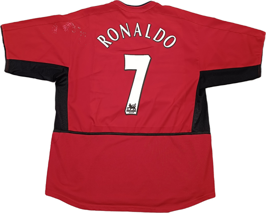 maglia calcio Cristiano Ronaldo manchester united 2002 2003 Vodafone CR7 XL
