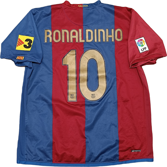 maglia calcio RONALDINHO barcellona home Barca NIKE 2006 2007 shirt camiseta