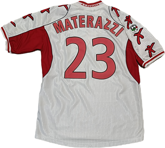 maglia calcio vintage Perugia MATERAZZI 2000 2001 Galex player friendly L