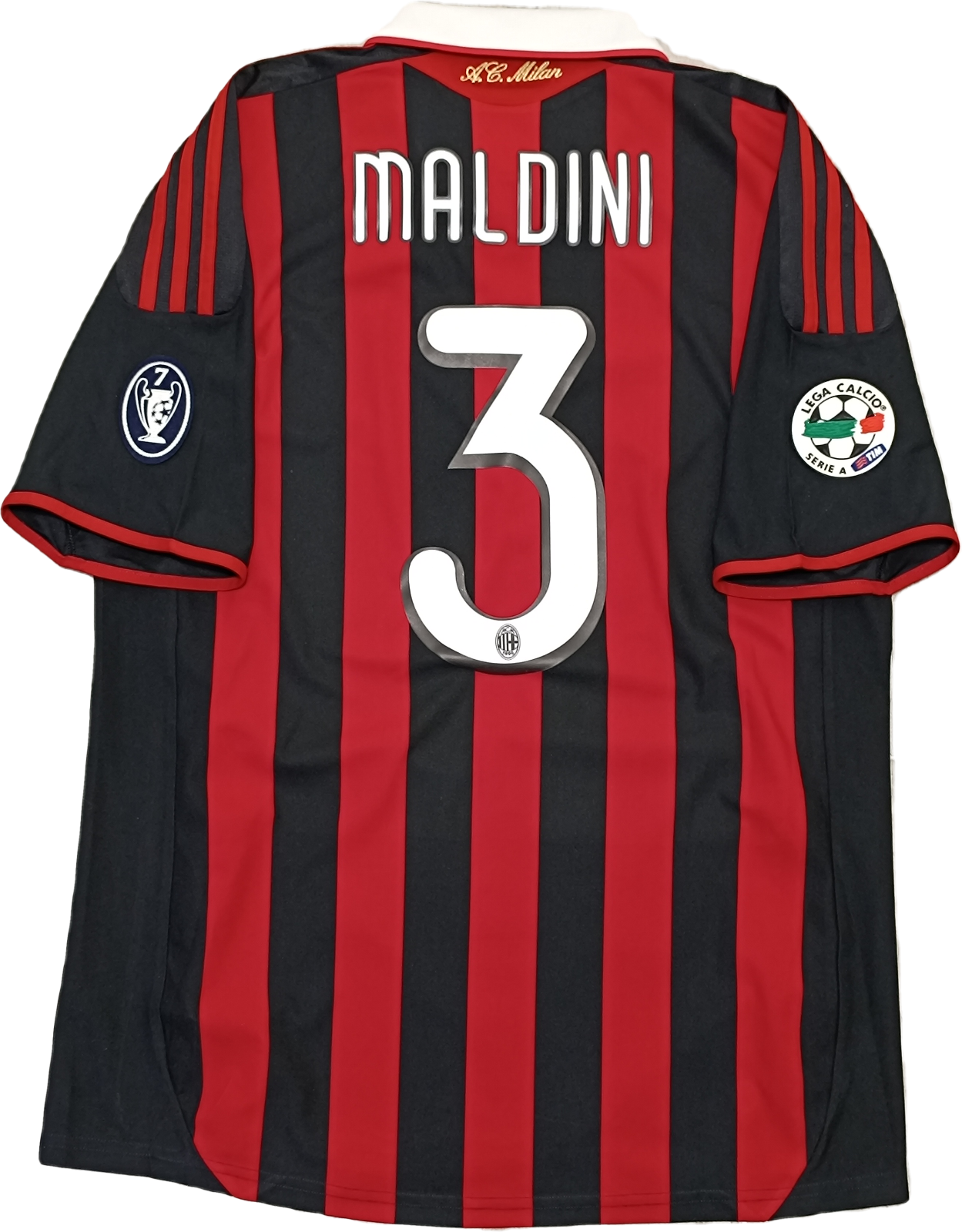 maglia calcio vintage MALDINI AC Milan 2008 2009 Bwin Adidas M LAST GAME