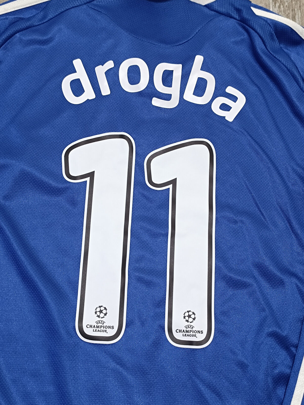 maglia calcio vintage Chelsea DROGBA Champions League adidas Samsung 2008-09