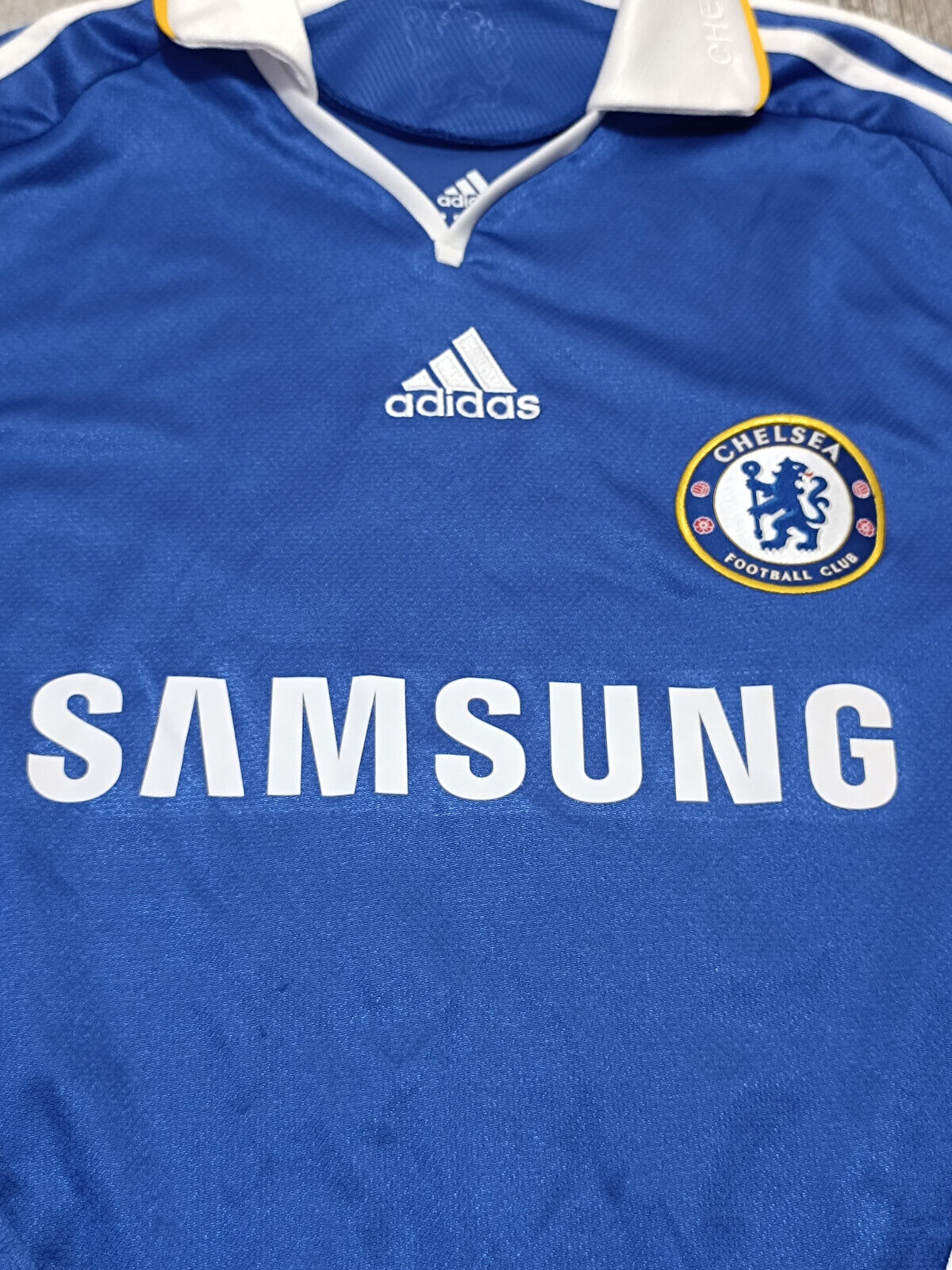 maglia calcio vintage Chelsea DROGBA Champions League adidas Samsung 2008-09