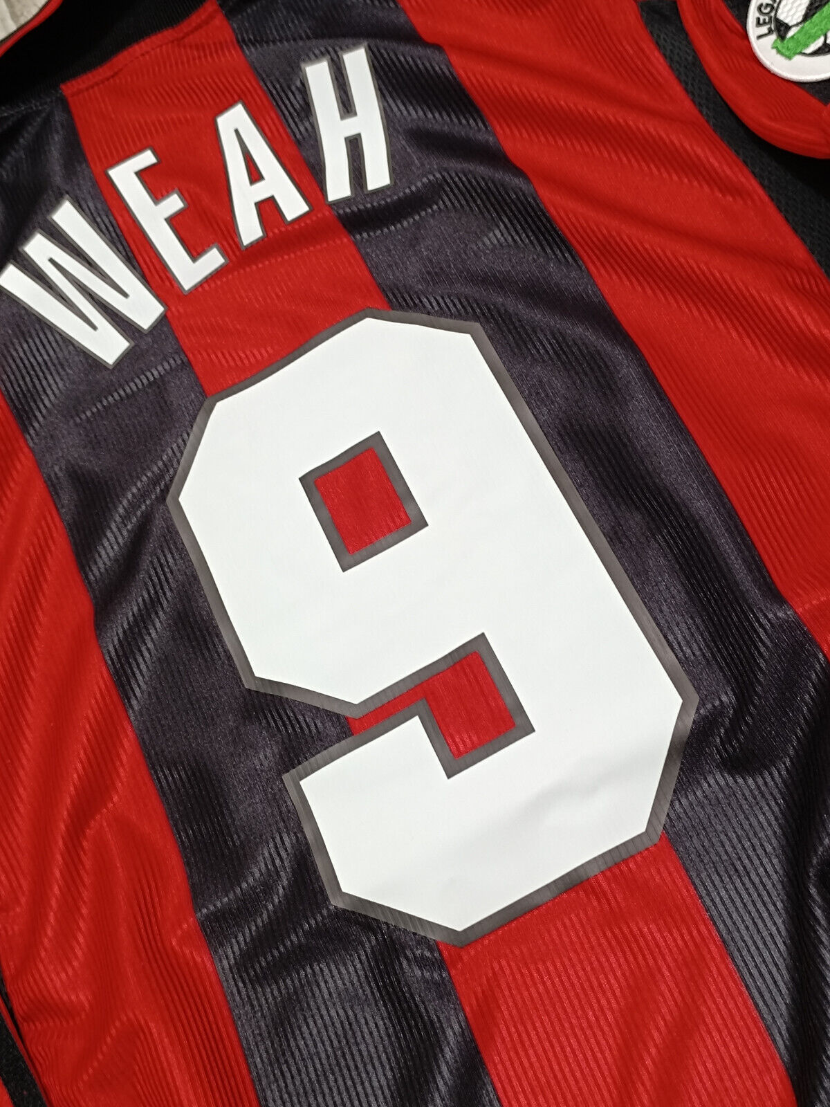 Maglia calcio vintage WEAH shirt AC Milan Opel 1998 1999 Adidas home