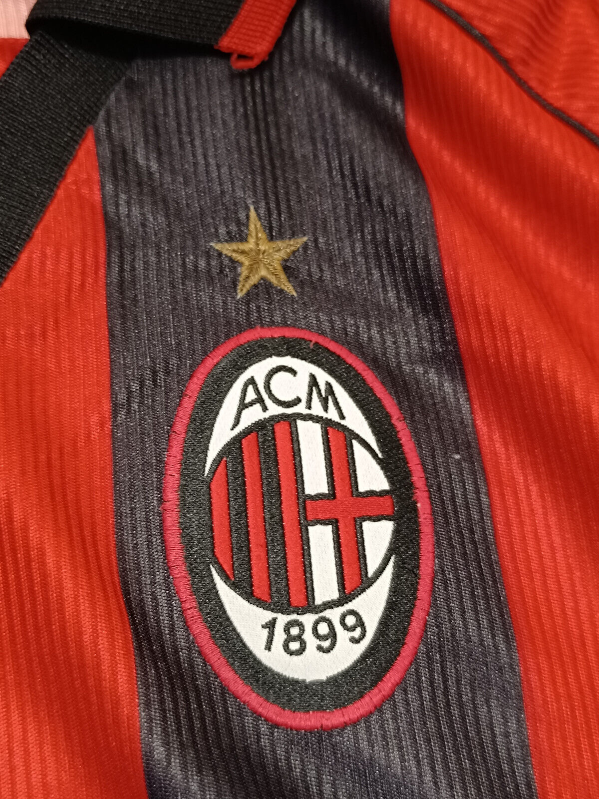 Maglia calcio vintage WEAH shirt AC Milan Opel 1998 1999 Adidas home