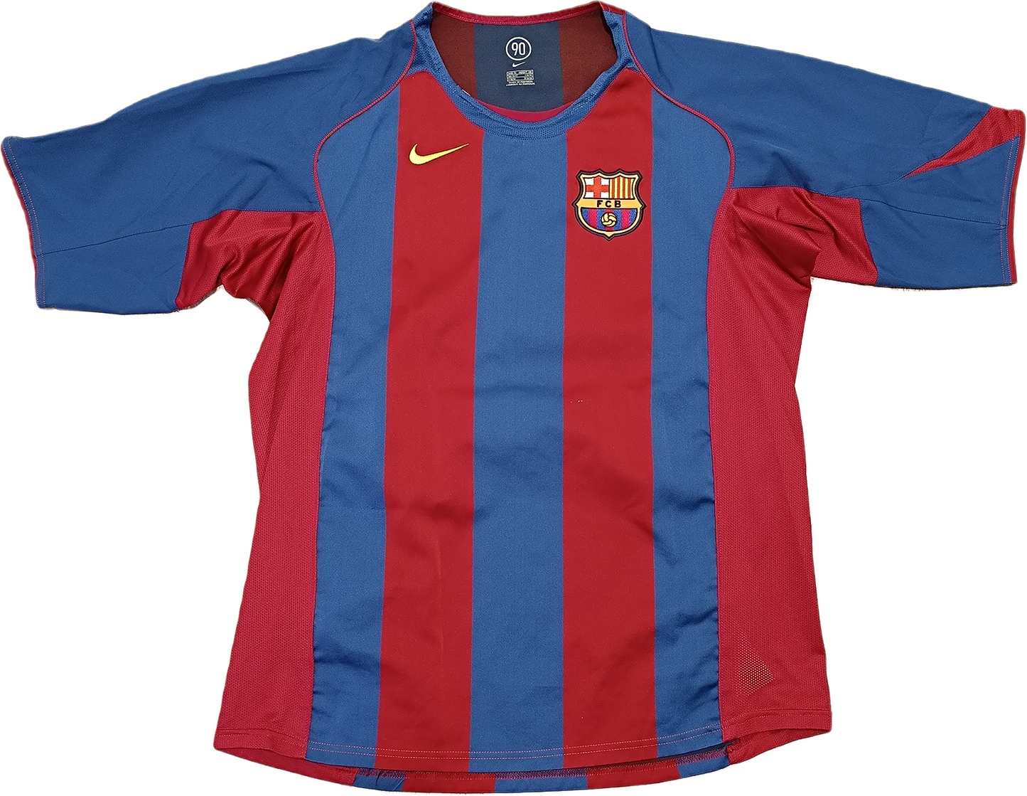 maglia calcio vintage Barcelona Nike Ronaldinho 2004 2005 Home TOTAL 90 Barca