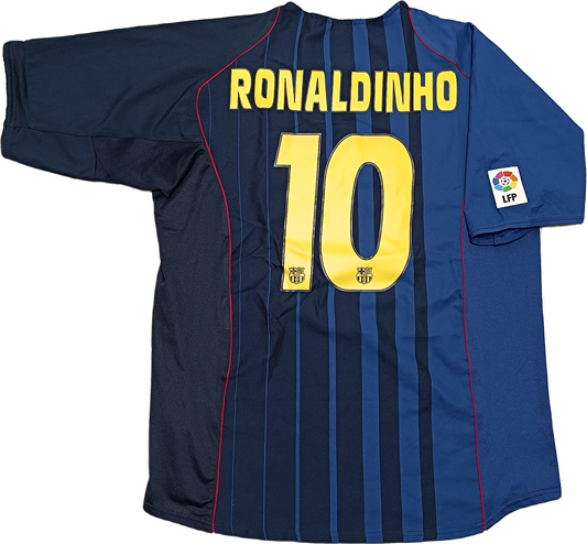 maglia calcio vintage Barcelona Nike Ronaldinho 2004 2005 Home TOTAL 90 Barca