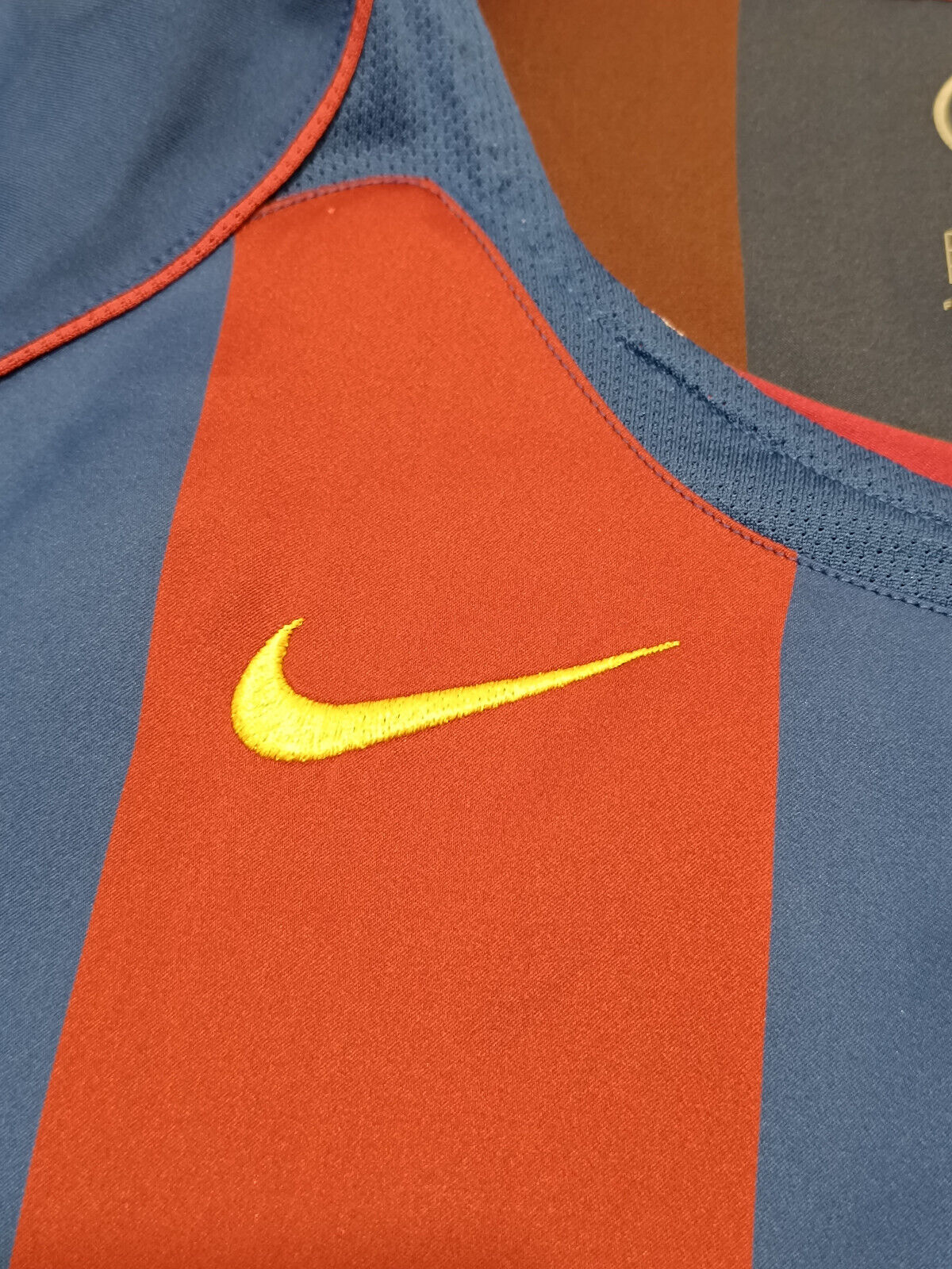 maglia calcio vintage Barcelona Nike Ronaldinho 2004 2005 Home TOTAL 90 Barca