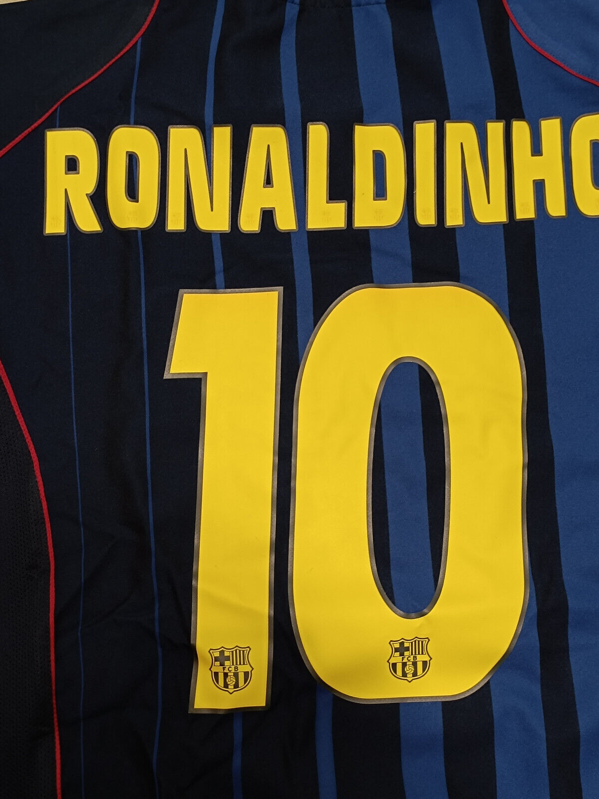 maglia calcio vintage Barcelona Nike Ronaldinho 2004 2005 Home TOTAL 90 Barca