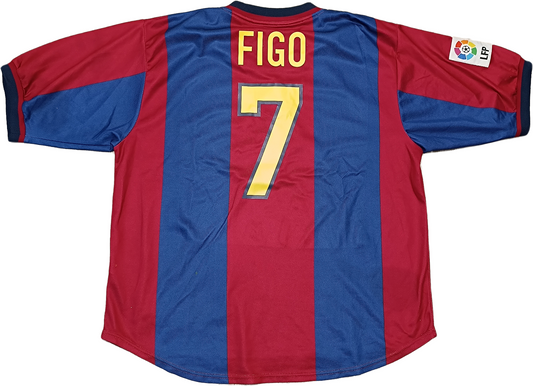 Maglia calcio vintage Luis Figo Barca barcellona camiseta NIKE 1998 1999 XL