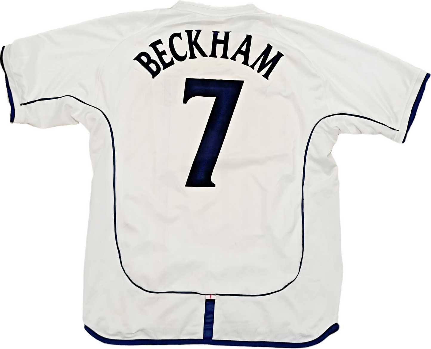 Maglia calcio vintage England Beckham Match Issue 2002 player stock