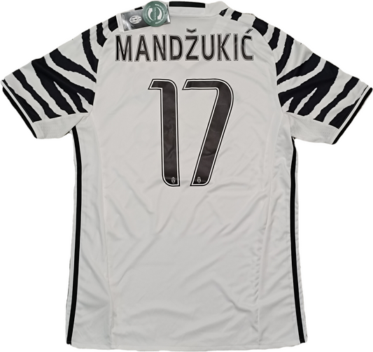 maglia calcio Adidas Juventus MANDZUKIC Away 2016 2017 ADIZERO Jeep Serie A M