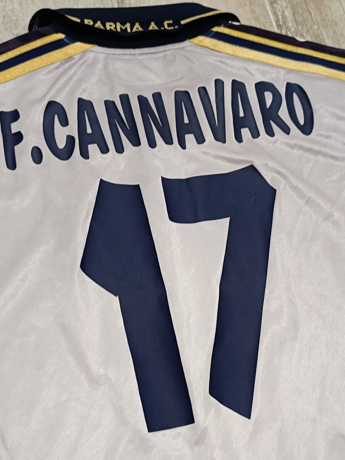 maglia calcio Parma vintage CANNAVARO Parmalat 1999-00 SIGNED jersey shirt