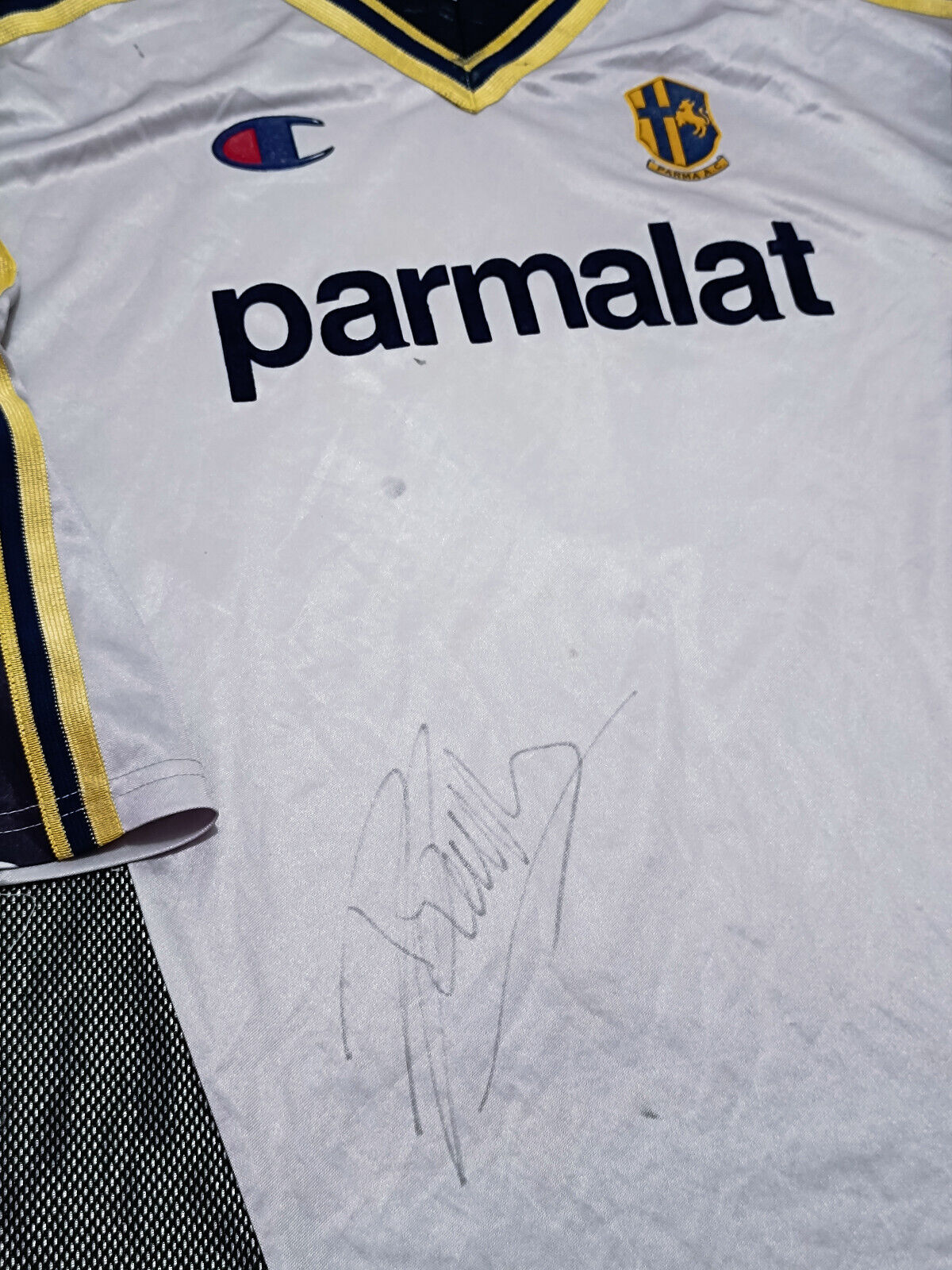 maglia calcio Parma vintage CANNAVARO Parmalat 1999-00 SIGNED jersey shirt