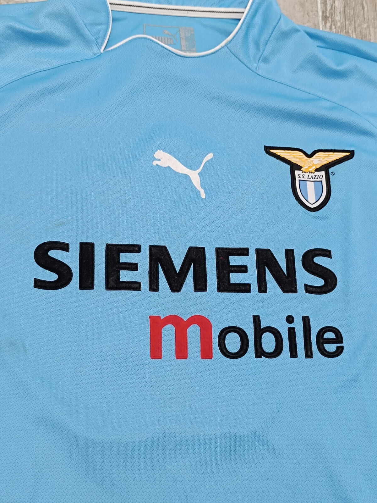 maglia Mihajlovic calcio vintage Lazio Puma 2002 2003 Siemens mobile home L