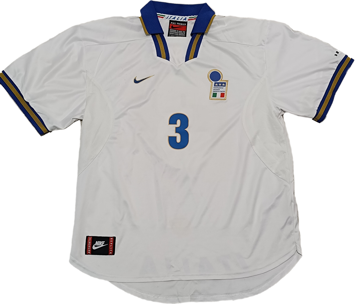 maglia calcio vintage Italia MALDINI Nike Euro 1996 home shirt XL DRI FIT