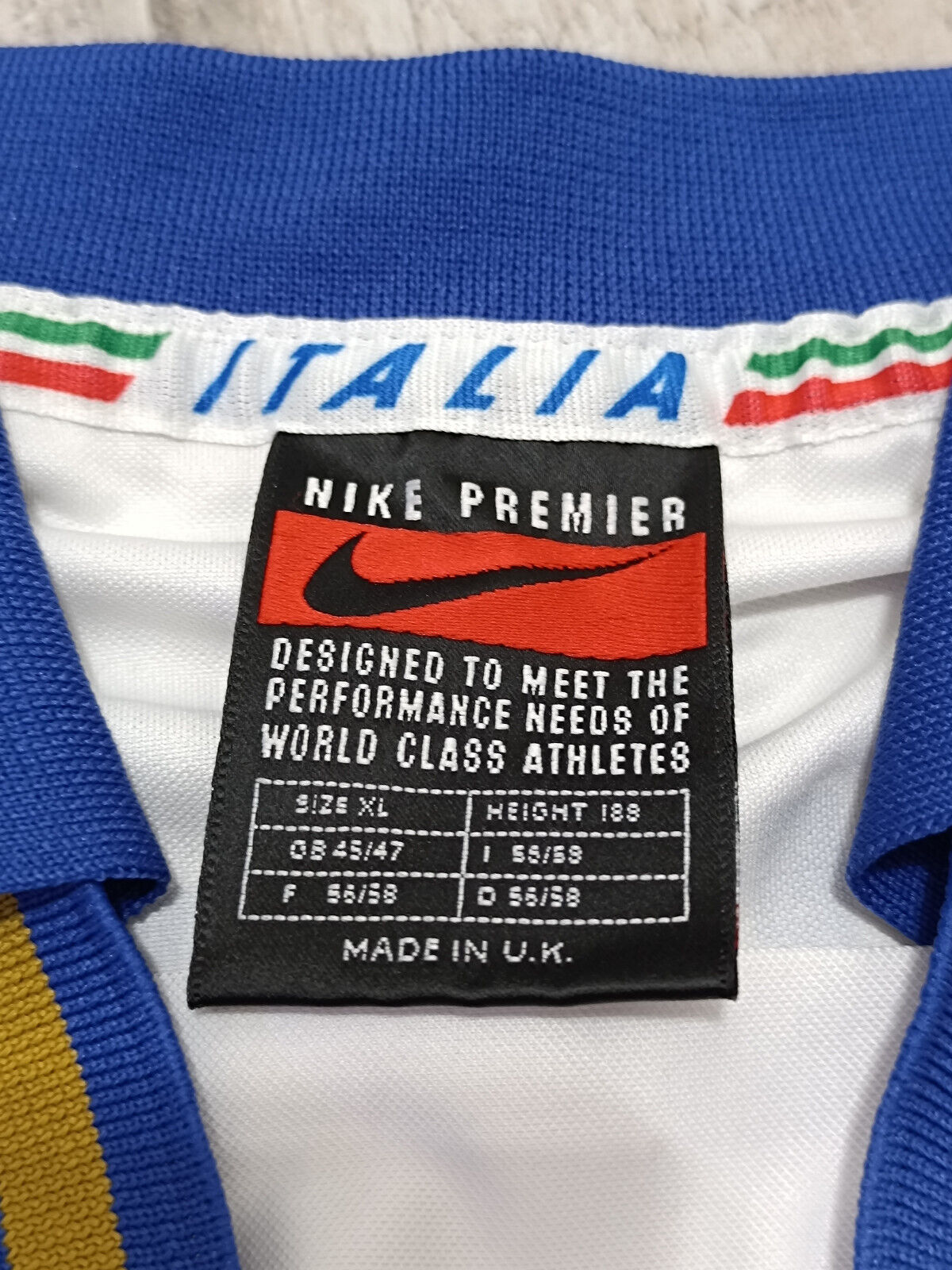 maglia calcio vintage Italia MALDINI Nike Euro 1996 home shirt XL DRI FIT