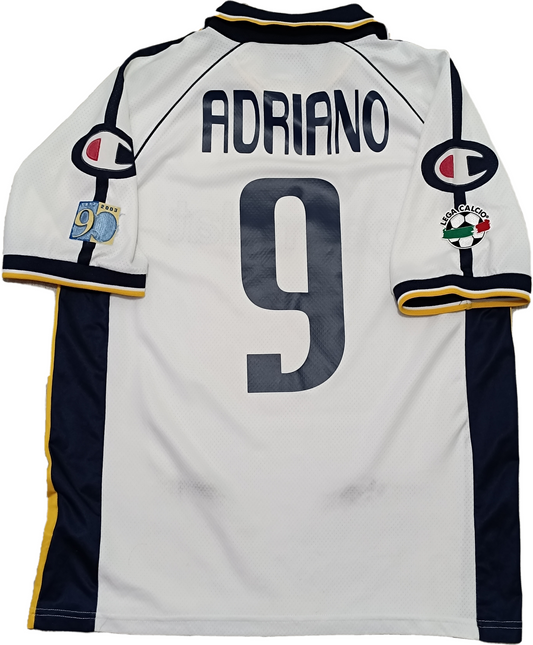 maglia calcio vintage AC Parma Adriano Champion Parmalat GARA WORN 2003 2004