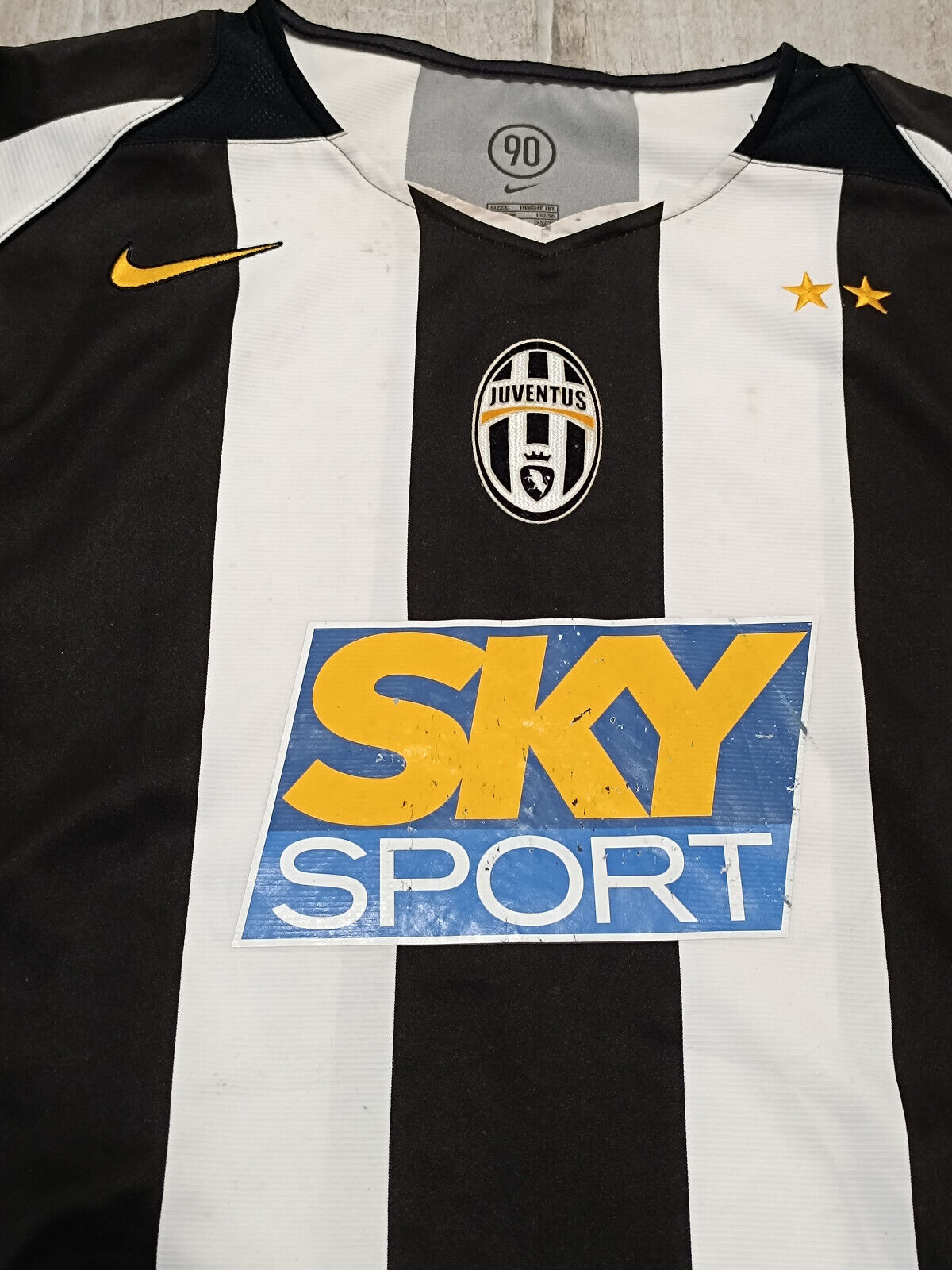 maglia Juventus vintage NIKE NEDVED shirt 2004 2005 home jersey Sky SPort L