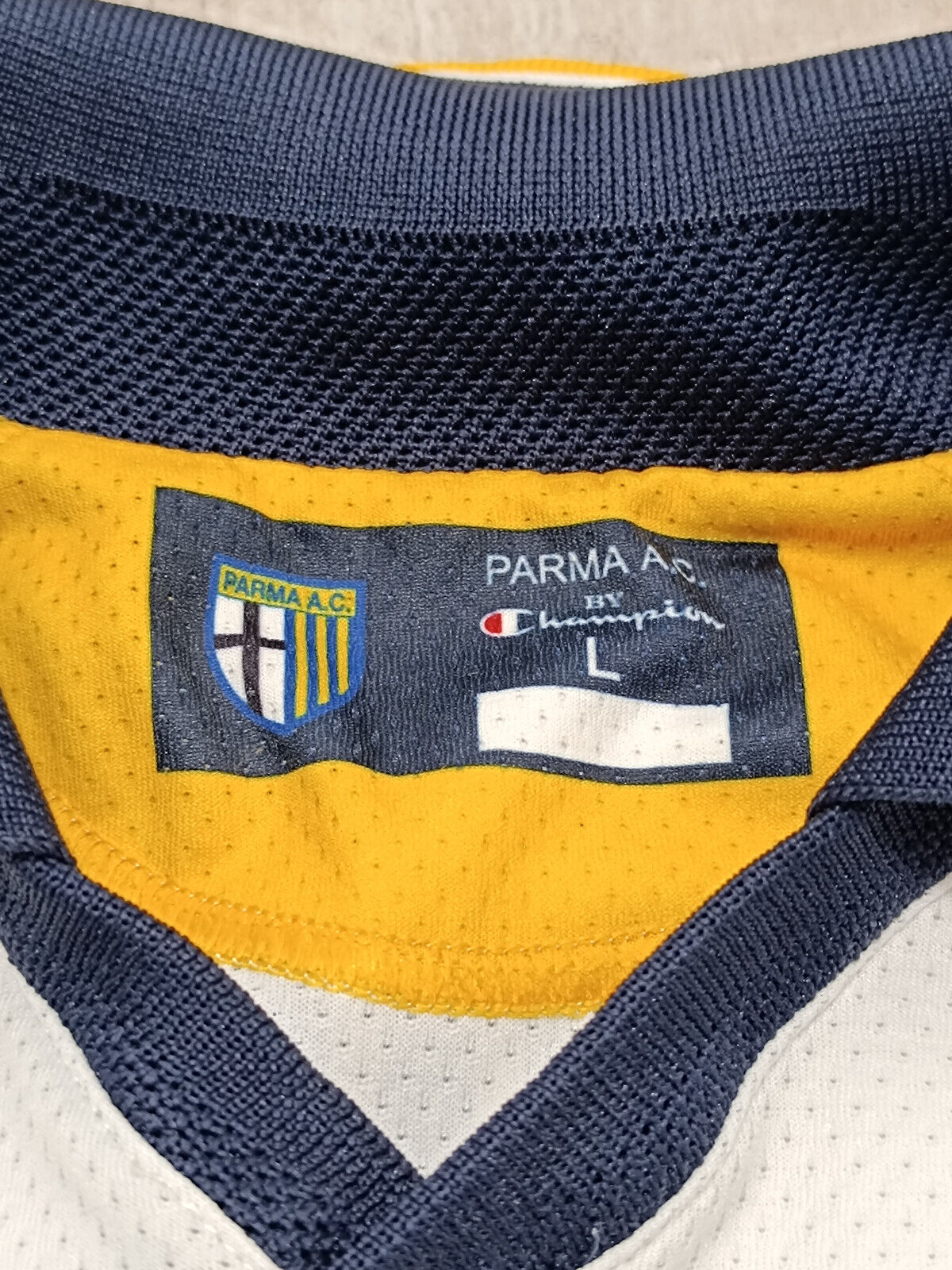 maglia calcio vintage AC Parma Adriano Champion Parmalat GARA WORN 2003 2004