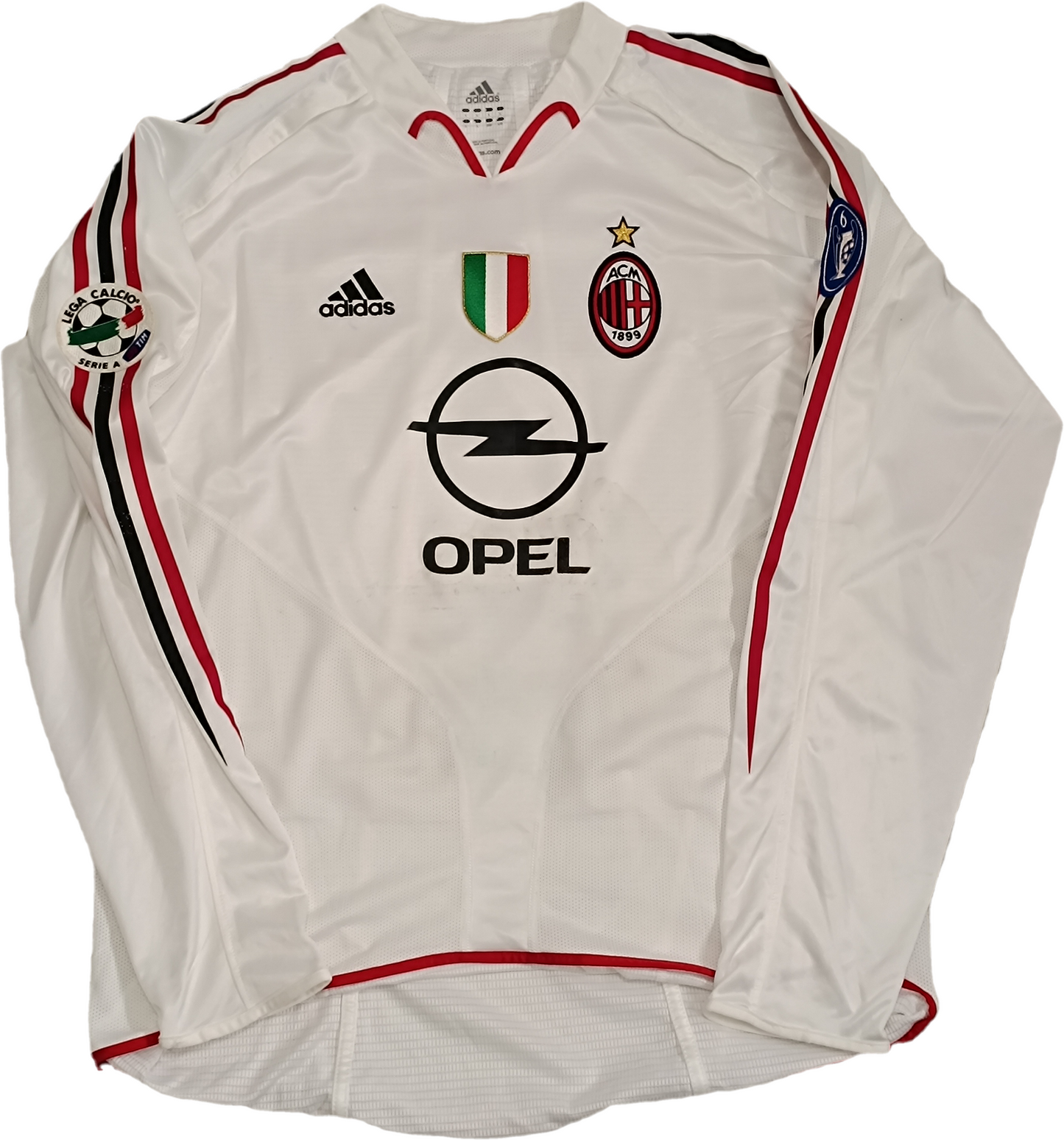 maglia milan TOMASSON match worn adidas Opel 2004 2005 Vintage L away