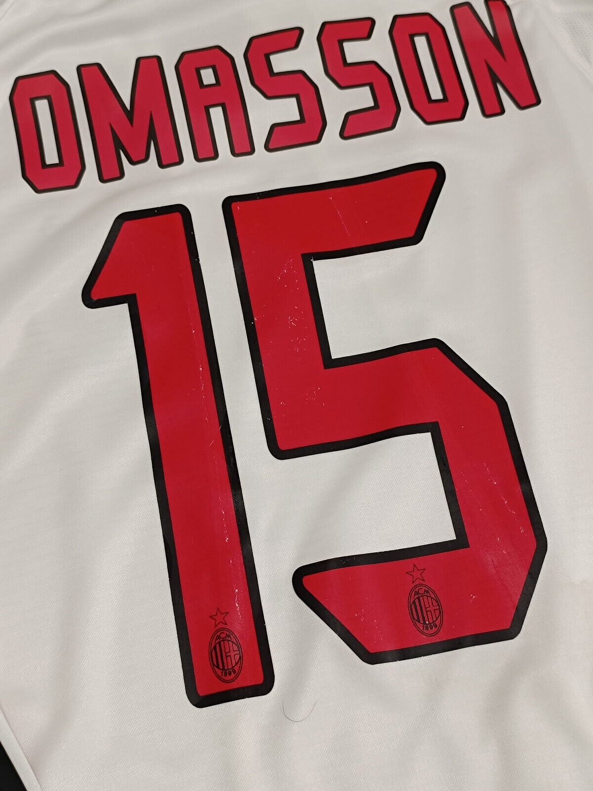 maglia milan TOMASSON match worn adidas Opel 2004 2005 Vintage L away