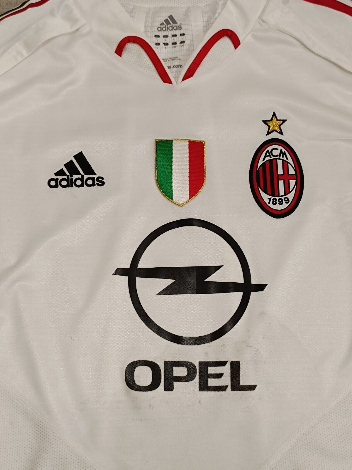 maglia milan TOMASSON match worn adidas Opel 2004 2005 Vintage L away