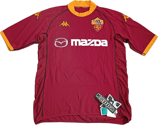 maglia calcio roma totti 2002-03 Champions League MAZDA Kappa vintage *NEW* XXL