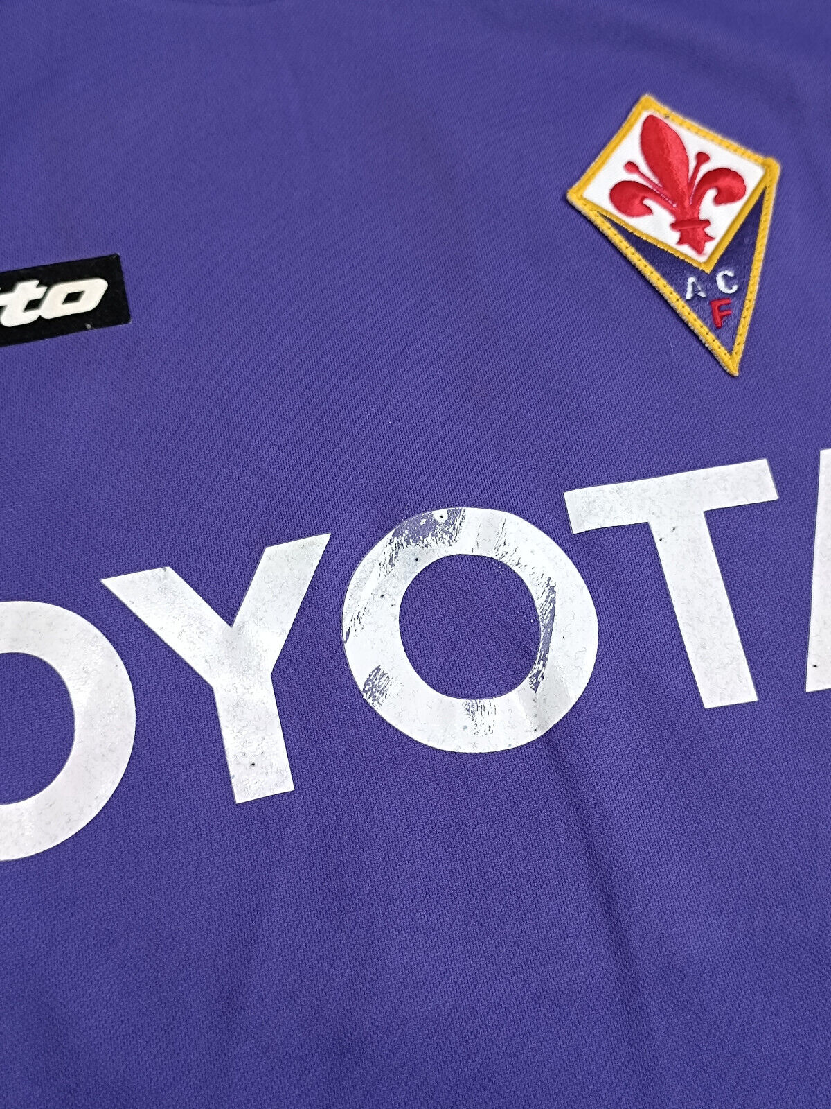 maglia calcio Fiorentina vintage Lotto TOYOTA 2005 2006 MSerie A jersey