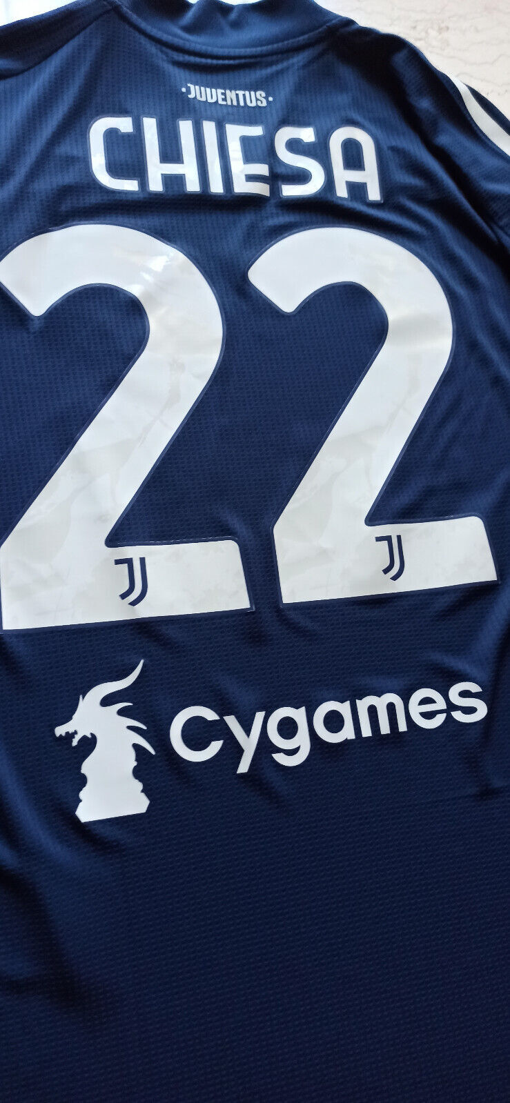 maglia match worn Juventus Chiesa indossata 2020 2021 Adidas taglia 6 Away