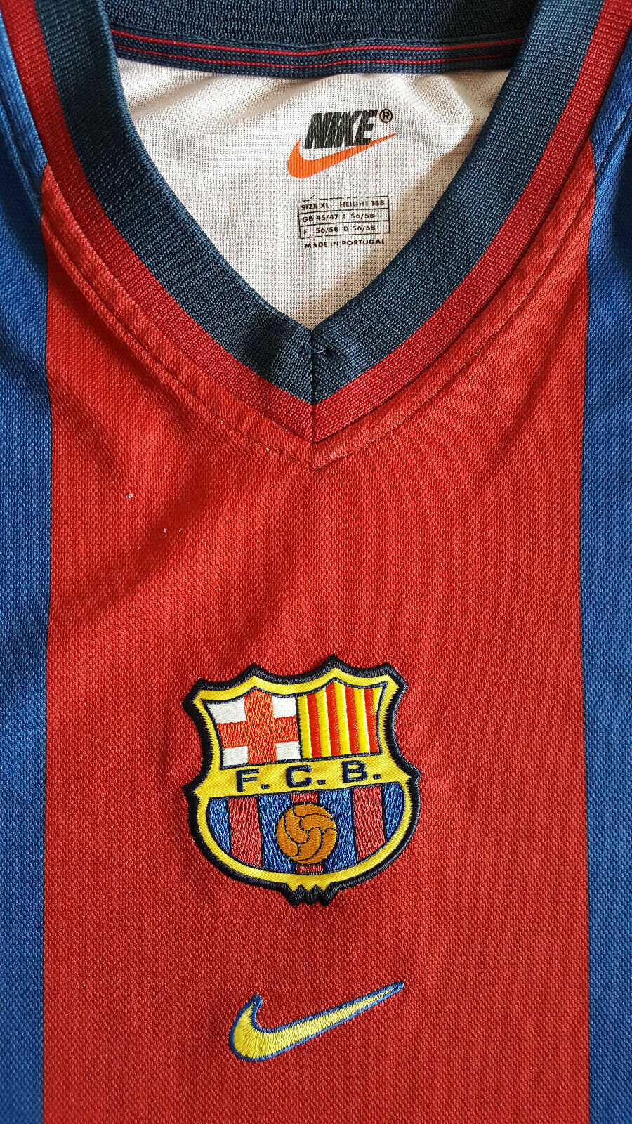 Luis Figo Barca barcellona home jersey camiseta NIKE 1998 1999 XL