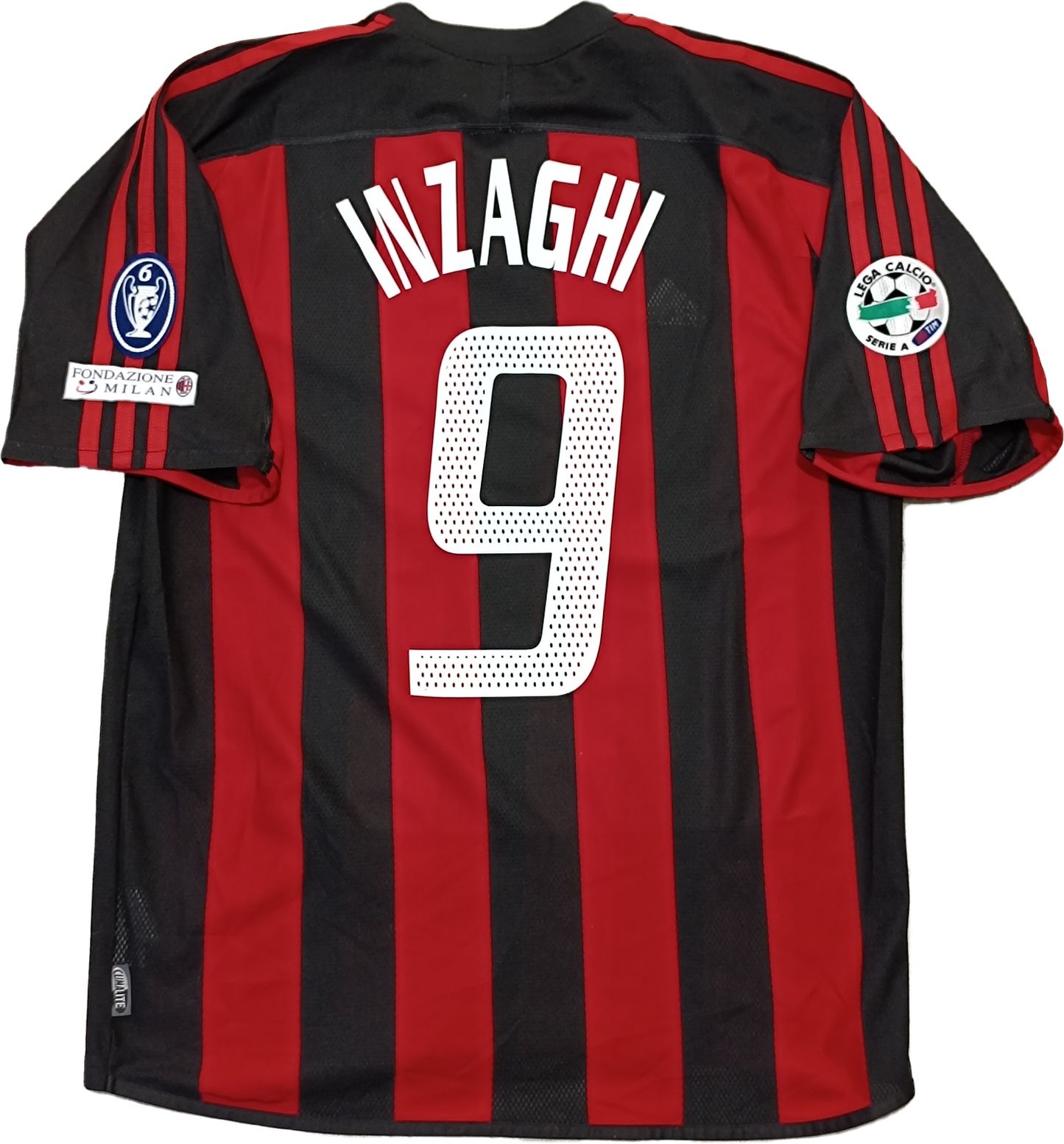 maglia calcio vintage AC Milan Inzaghi Adidas 2003 2004 MERIVA Climalite