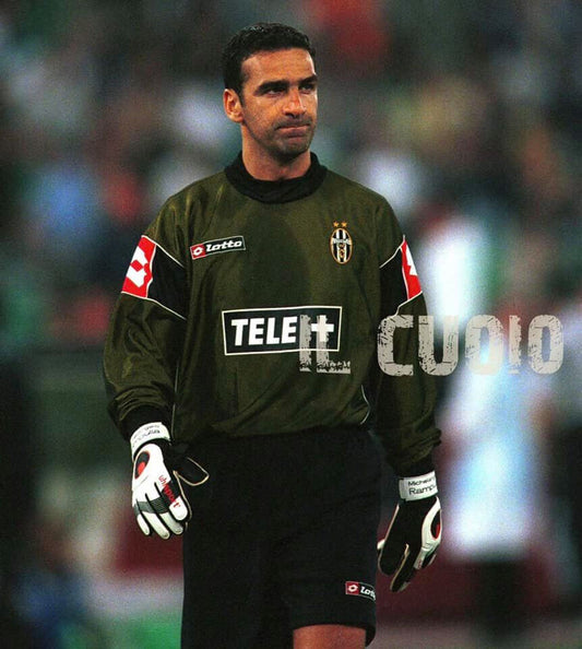 maglia calcio Juventus match Vintage RAMPULLA #12 2000-01 Portiere TELE+ Lotto