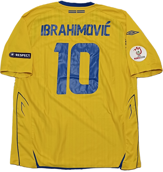 maglia ibrahimovic euro 2008 portugal SVEZIA HOME Umbro CALCIO JERSEY SHIRT