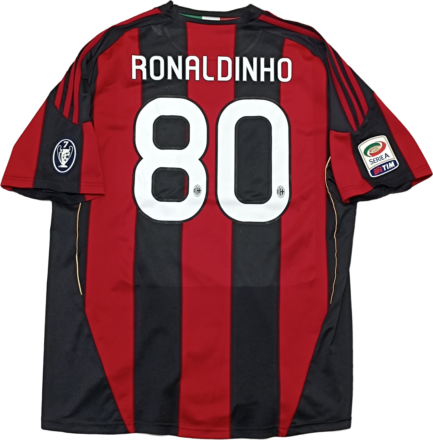 maglia calcio vintage RONALDINHO AC Milan 2010 2011 Fly Emirates Adidas XL