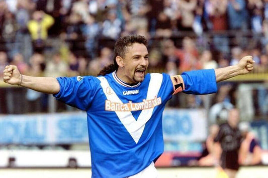 maglia calcio Baggio home Shirt Brescia 2001 2002 Garman M Serie A