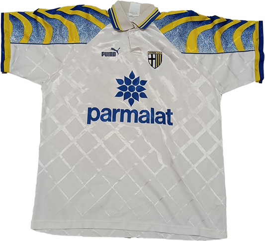 maglia calcio vintage AC Parma Zola Parmalat L home shirt 1995-96 PUMA