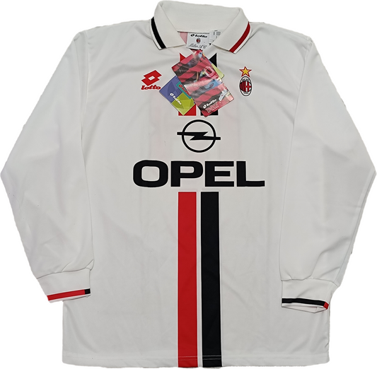 maglia calcio vintage AC Milan Roberto Baggio 1995 1996 scudetto Opel L *BNWT*