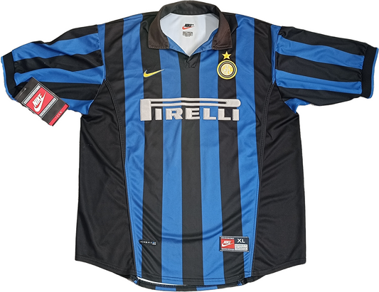 maglia calcio vintage INTER Roberto Baggio Nike Pirelli 1998 1999 Home shirt