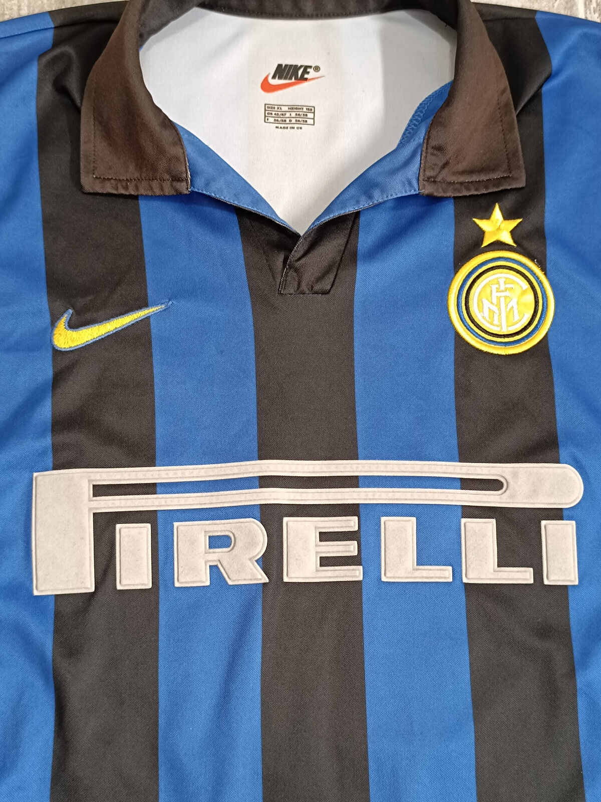 maglia calcio vintage INTER Roberto Baggio Nike Pirelli 1998 1999 Home shirt