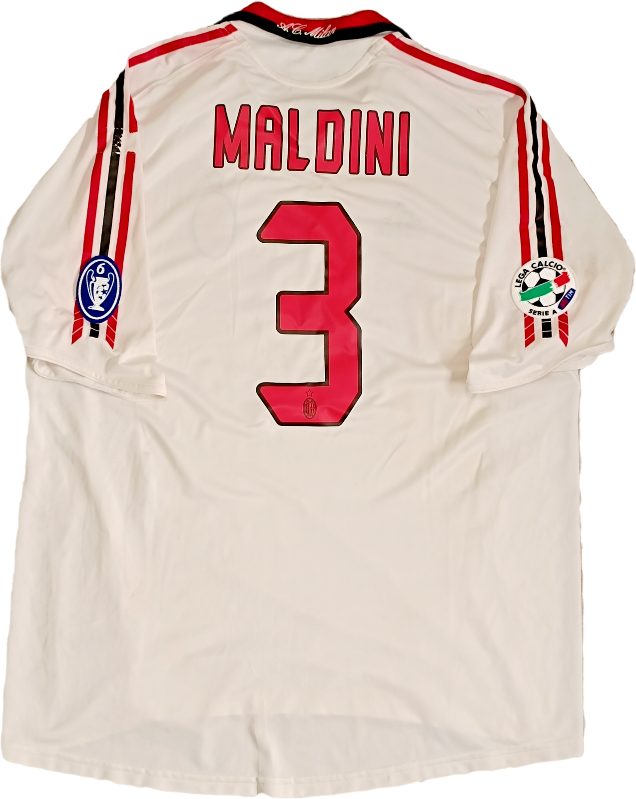 Maglia calcio vintage AC Milan Maldini 2005 2006 ADIDAS Meriva Away shirt