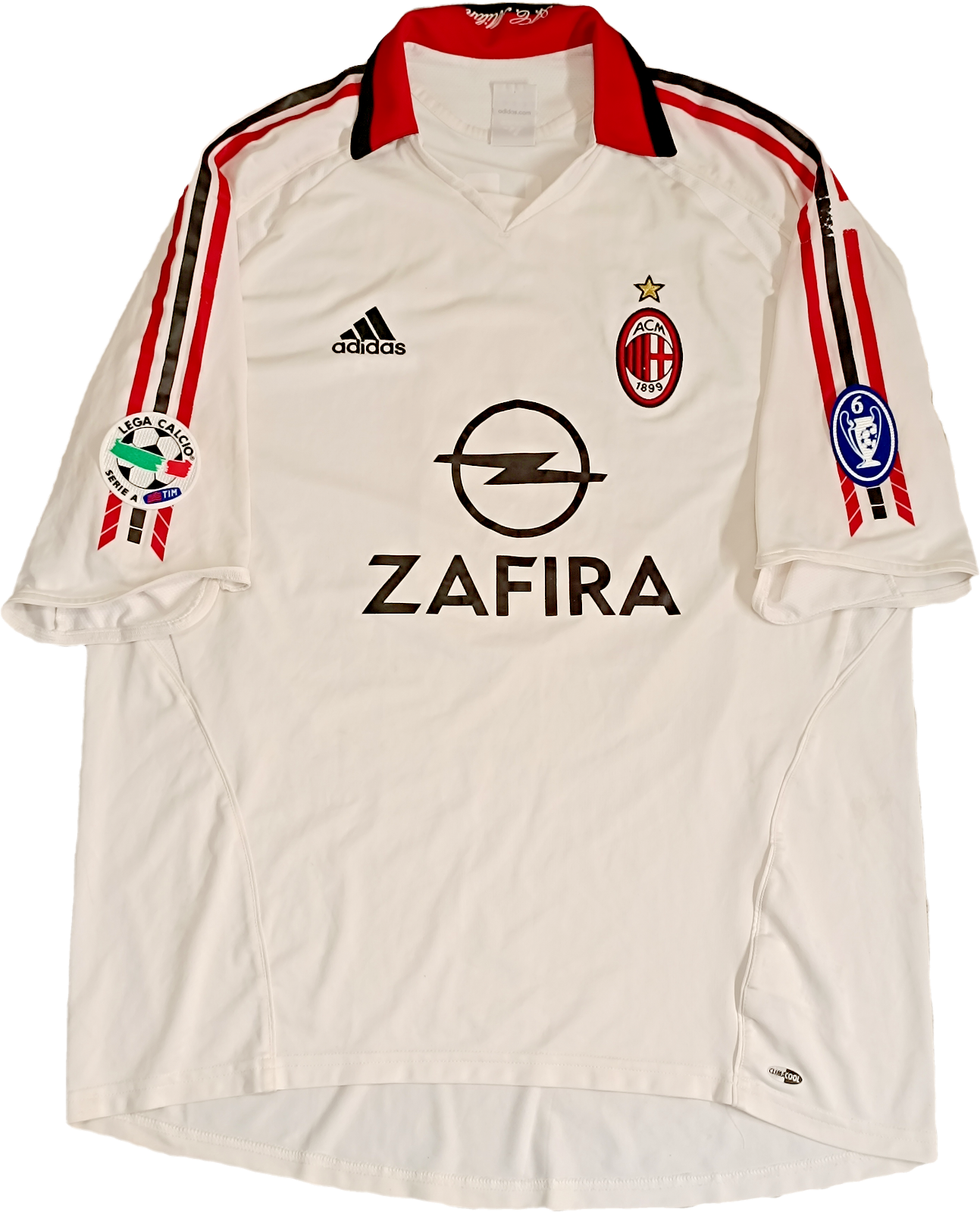 Maglia calcio vintage AC Milan Maldini 2005 2006 ADIDAS Meriva Away shirt