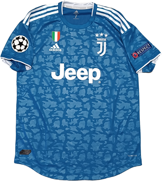 maglia calcio Juventus RONALDO Away MATCH WORN 2019 2020 Adidas Climachill UCL