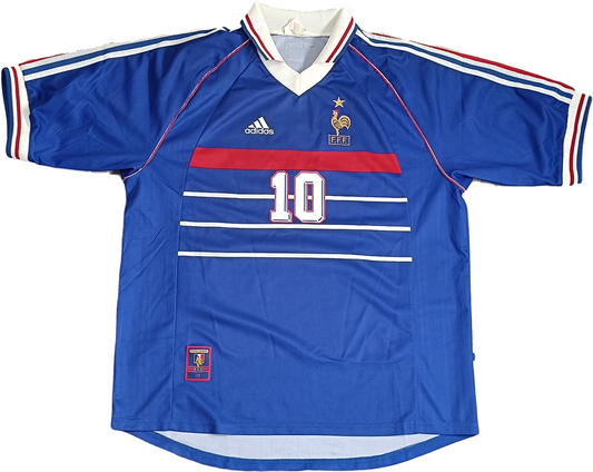 maglia calcio vintage Zidane France Adidas World Cup 1998 XL rare Authentic