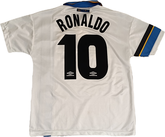 maglia calcio match worn vintage Inter Ronaldo Umbro Pirelli 1997-98 M friendly