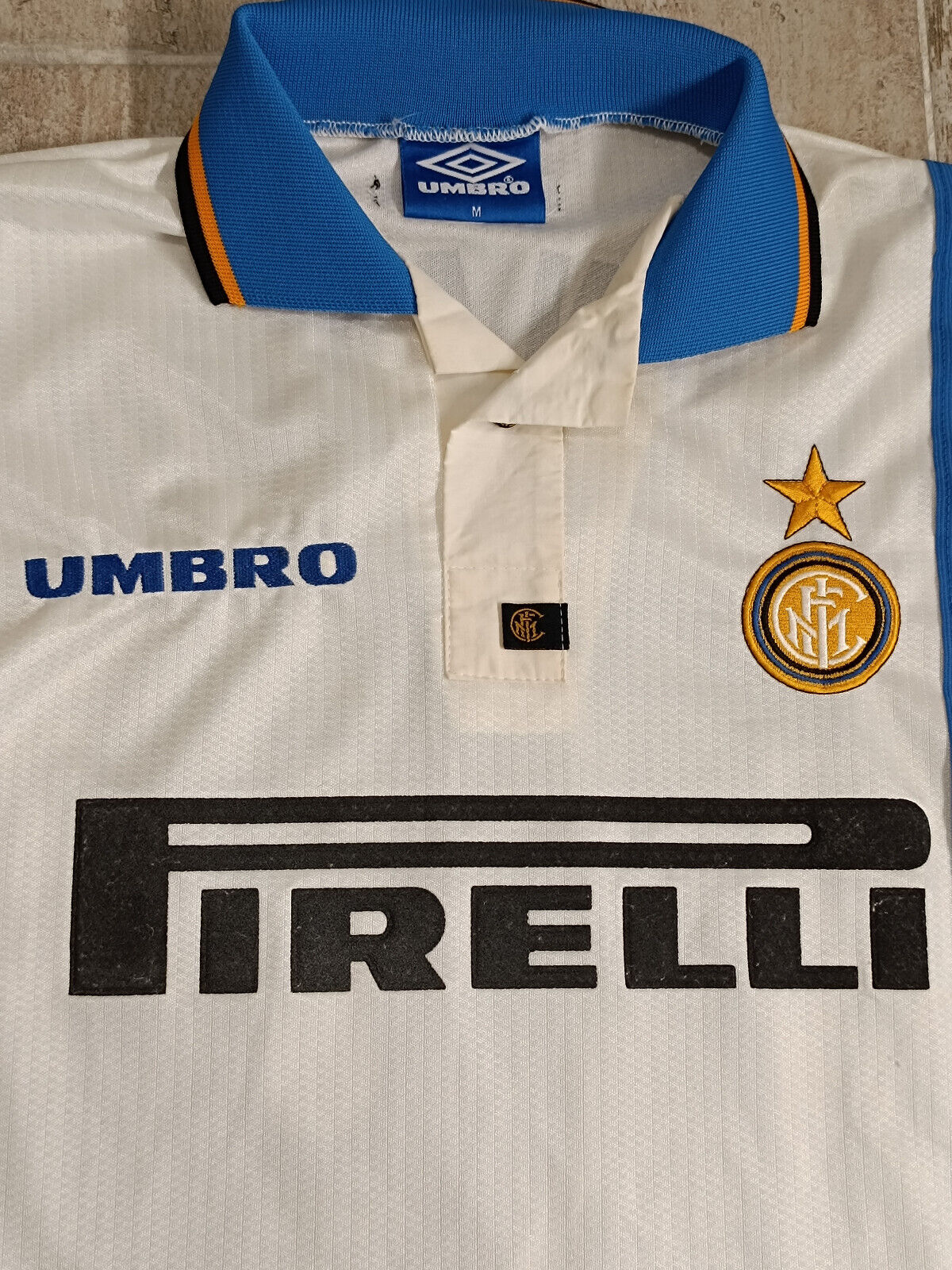 maglia calcio match worn vintage Inter Ronaldo Umbro Pirelli 1997-98 M friendly